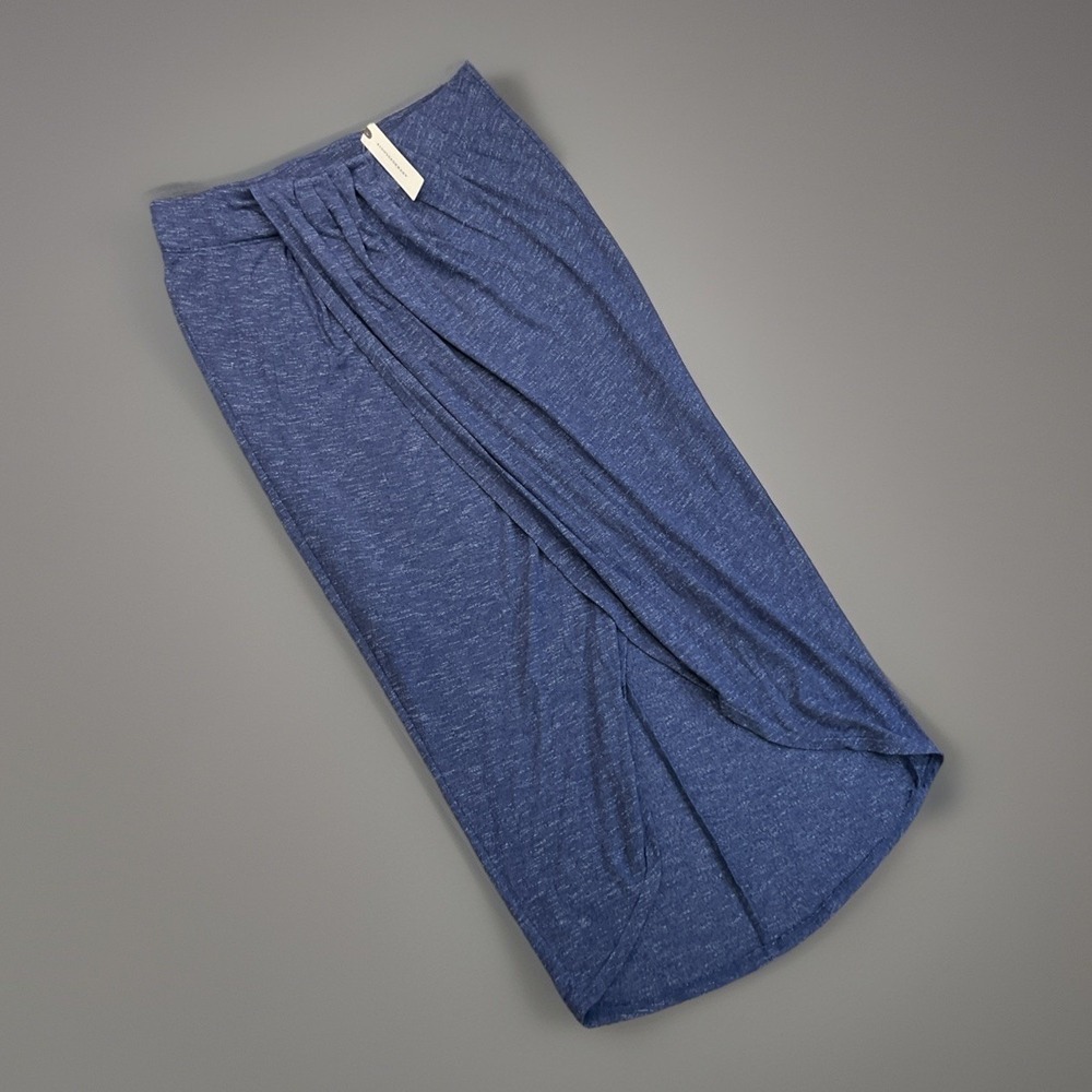 Anthropologie Dolan Left Coast Collection Maleo Draped Skirt Navy Women Sz S NWT